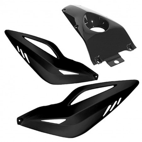 Coques Arrière + Dosseret de Selle MBK Nitro , YAHAMA Aerox avant 2013 - BCD Xtreme Noir