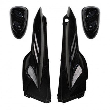 Coque Arrière MBK Stunt, YAMAHA Slider - BCD Xtreme 4 Pièces Noir