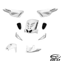 Kit Carénages / Carrosserie MBK Stunt Yamaha Slider - BCD Xtrem Blanc Déco White Out