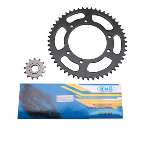 Kit chaîne PEUGEOT XP6 2000 à 2003 - KMC 13x52 420
