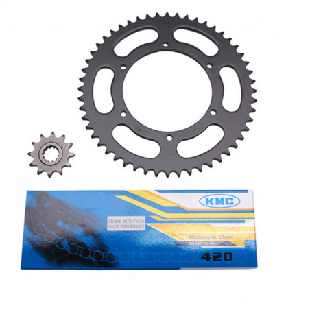 Kit chaîne PEUGEOT XR6 2001 à 2007 - KMC 12x52 420