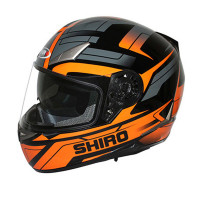 Casque Intégral SHIRO SH-715 Austin Double écrans Orange