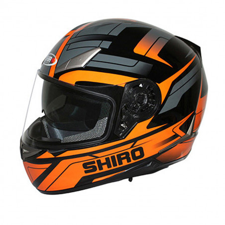 Casque Intégral SHIRO SH-715 Austin Double écrans Orange