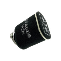 Filtre à air - Stage6 D.70mm Double-mousse Ovale Noir