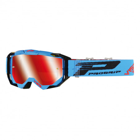 Masque Cross - PROGRIP 3303FL Vista Bleu / Noir écran Miroir