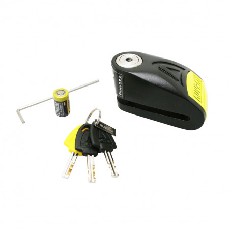 Antirrobo de Disco con Alarma - AUVRAY - B-Lock 14 Negro/Amarillo D.14mm SRA