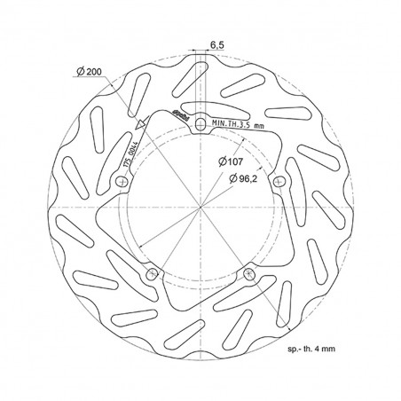 Disque de Frein PIAGGIO ZIP Sp, GILERA DNA, VESPA - POLINI Wave