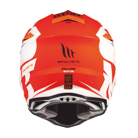 Casco Cross - MT - Falcon Weston - Naranja Fluor Brillante