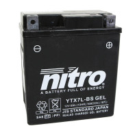 Bateria 12V 6Ah YTX7LBS - NITRO con Gel 