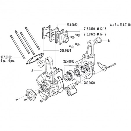 Cárter Motor Peugeot RCX / SPX - POLINI Con soporte motor integrado