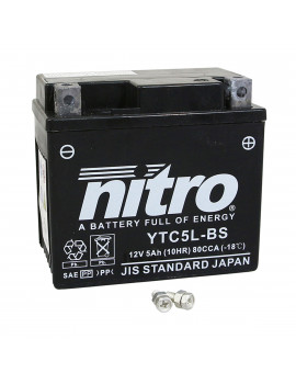 Bateria 12V 5Ah YTC5LB - NITRO - Sin Mantenimiento de Gel