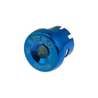 Tapa de cerradura adaptable azul MBK Booster Yamaha BWS