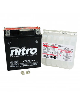 Bateria 12V 6Ah YTX7LBS - NITRO MF - Sin Mantenimiento