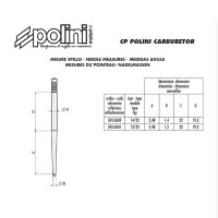 Aiguille de boisseau carburateur CP - POLINI Modèle standard 14/22