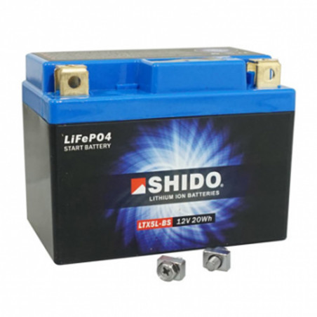 Batterie 12V 1.6 Ah LTX5L-BS - SHIDO Lithium-ion Prêt à l'emploi / Sans entretien