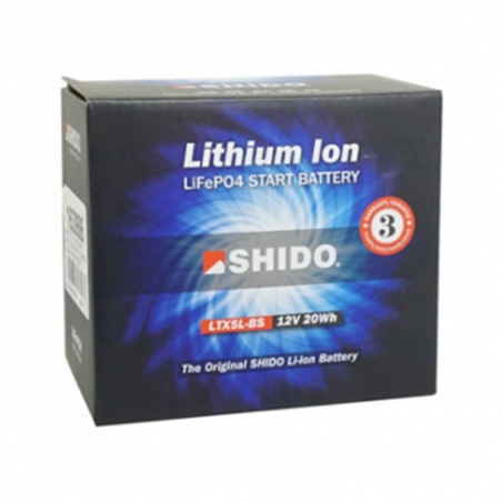 Bateria 12V 1.6 Ah LTX5L-BS - SHIDO Lithium-ion Listo para Montar - Sin Mantenimiento