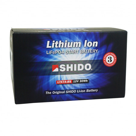 Bateria 12V 2.4 Ah LTX7L-AS - SHIDO Lithium-ion Listo para Montar - Sin Mantenimiento