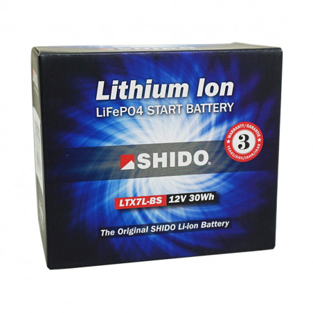 Batterie 12V 2.4 Ah LTX7L-BS - SHIDO Lithium-ion Prêt à l'emploi / Sans entretien