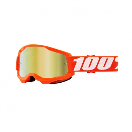 Masque / Lunettes Cross - 100% Strata 2 Essentiel Orange Ecran Miroir