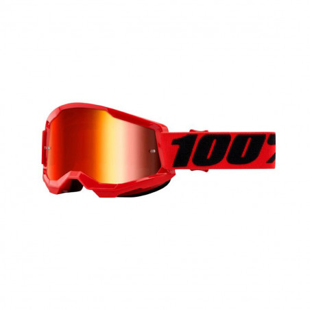 Masque / Lunettes Cross - 100% Strata 2 Essentiel Rouge Ecran Miroir