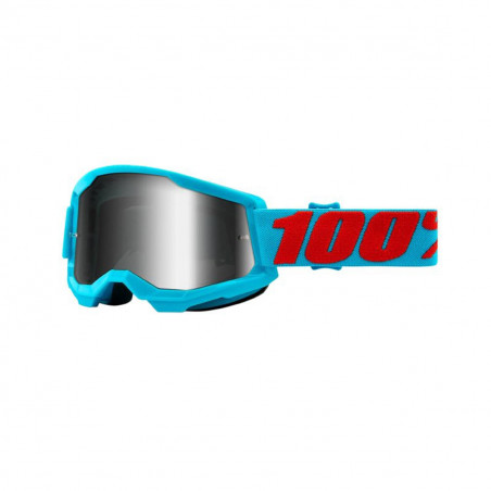 Masque / Lunettes Cross - 100% Strata 2 Summit Bleu Ecran Miroir