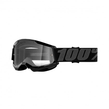 Masque / Lunettes Cross - 100% Strata 2 Essentiel Noir Ecran Transparent
