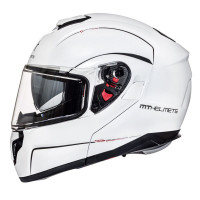 Casque Modulable - MT Atom SV Double Ecrans Blanc Brillant