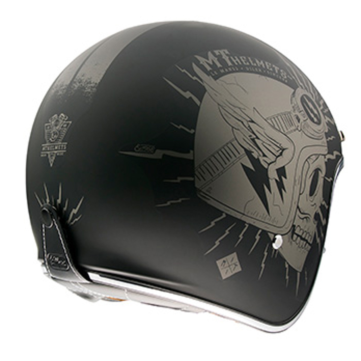 Casco jet gris online mate