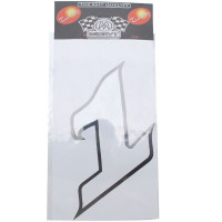 Autocollant / Sticker - MERYT Numéro 1 Blanc 13cm