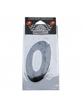 Autocollant / Sticker - MERYT Numéro 0 Noir 9cm