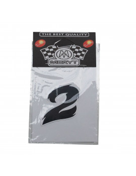 Autocollant / Sticker - MERYT Numéro 2 Noir 5.5cm