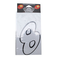 Autocollant / Sticker - MERYT Numéro 8 Blanc 13cm