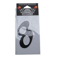 Autocollant / Sticker - MERYT - Numéro 8 - Noir- H 9 cm