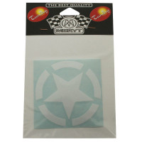Autocollant / Sticker - MERYT Etoile Blanc 10 x 10cm