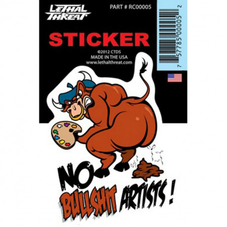 Autocollant / Sticker - LETHAL THREAT Mini Vilain Bull Shit 6 x 8cm