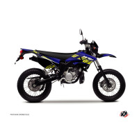Kit Deco Autocollant / Sticker Yamaha DTR à Partir de 2003 - Kutvek Flow Bleu  / Jaune 
