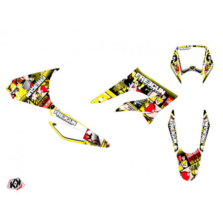Kit Deco Derbi DRD Xtreme à partir de 2010 - Kutvek Freegunman Jaune / Rouge