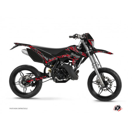 Kit Deco Autocollant / Sticker Beta RR de 2012 à 2016 - Kutvek Predator Noir / Rouge