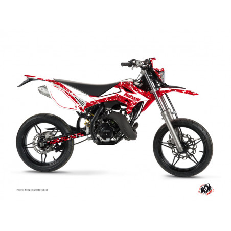Kit Deco Autocollant / Sticker Beta RR de 2012 à 2016 - Kutvek Predator Blanc / Rouge