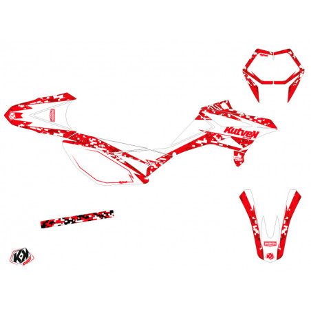 Kit Deco Beta RR de 2012 à 2016 - Kutvek Predator Blanc / Rouge