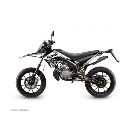 Kit Deco Autocollant / Sticker Derbi DRD Xtreme à partir de 2010 - Kutvek Predator Blanc