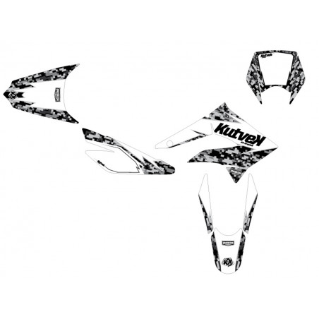 Kit Deco Derbi DRD Xtreme à partir de 2010 - Kutvek Predator Blanc