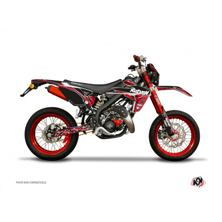 Kit Deco Autocollant / Sticker Rieju MRT à partir de 2010 - Kutvek Predator Rouge / Noir