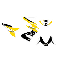Kit Deco Yamaha Aerox avant 2013 - Kutvek Vintage Jaune