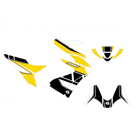 Kit Deco Yamaha Aerox avant 2013 - Kutvek Vintage Jaune