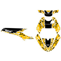 Kit Deco MBK Booster Yamaha BW'S à partir de 2004 - Kutvek Predator Noir / Jaune