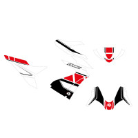 Kit Deco Yamaha Aerox avant 2013 - Kutvek Vintage Rouge