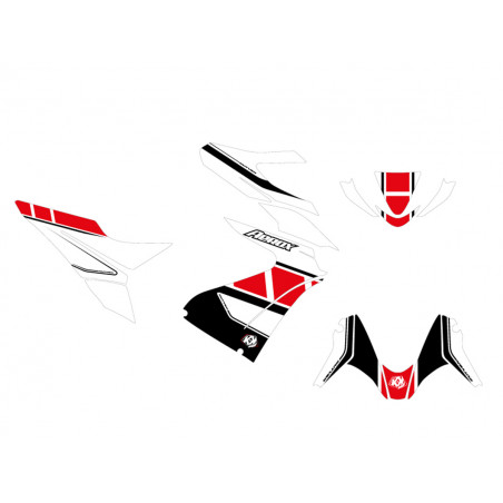 Kit Deco Yamaha Aerox avant 2013 - Kutvek Vintage Rouge
