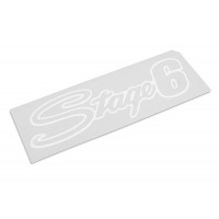 Autocollant / Sticker - Stage6 Blanc 20x6cm