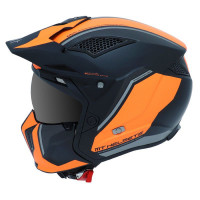 Casque Modulable Transformable - MT Streetfighter SV Trial Twin Noir Mat / Orange Fluo
